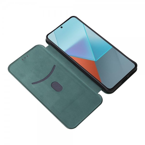 Xiaomi Redmi Note 13 5G Fodral Kolfibertextur Grön