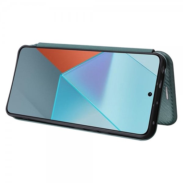 Xiaomi Redmi Note 13 5G Fodral Kolfibertextur Grön