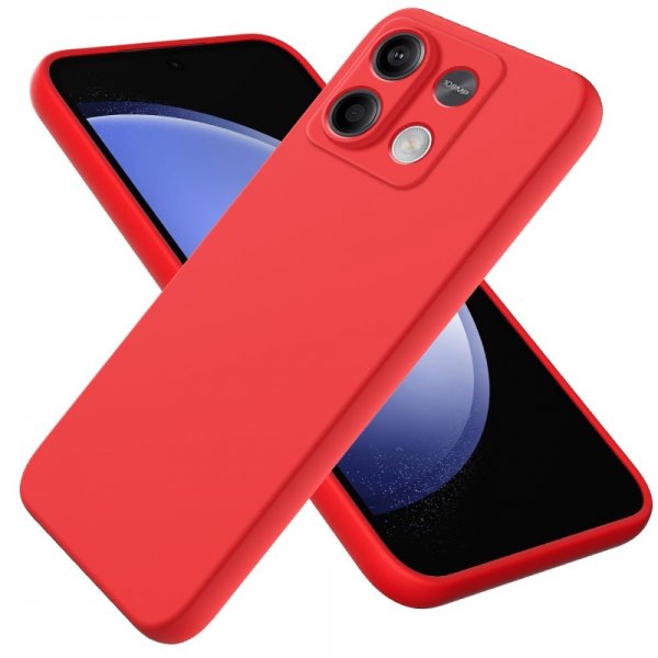 Xiaomi Redmi Note 13 5G Skal med Strap Silikon Röd