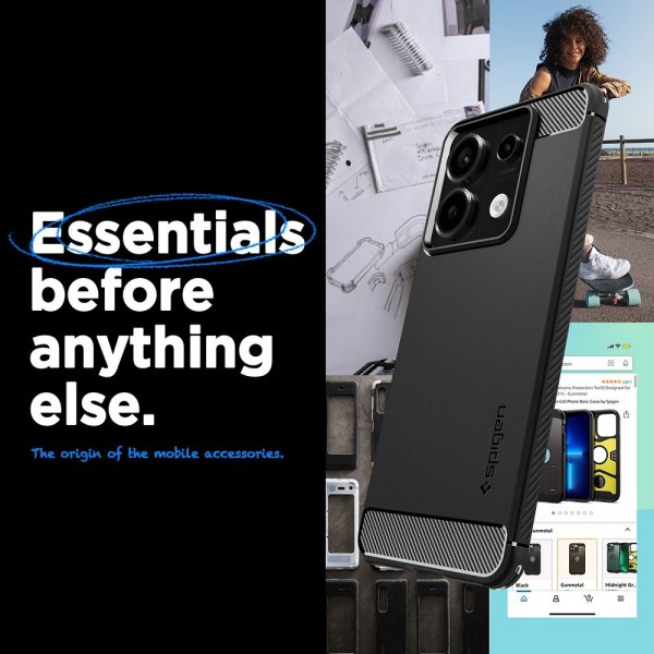 Xiaomi Redmi Note 13 Pro 5G Skal Rugged Armor Matte Black