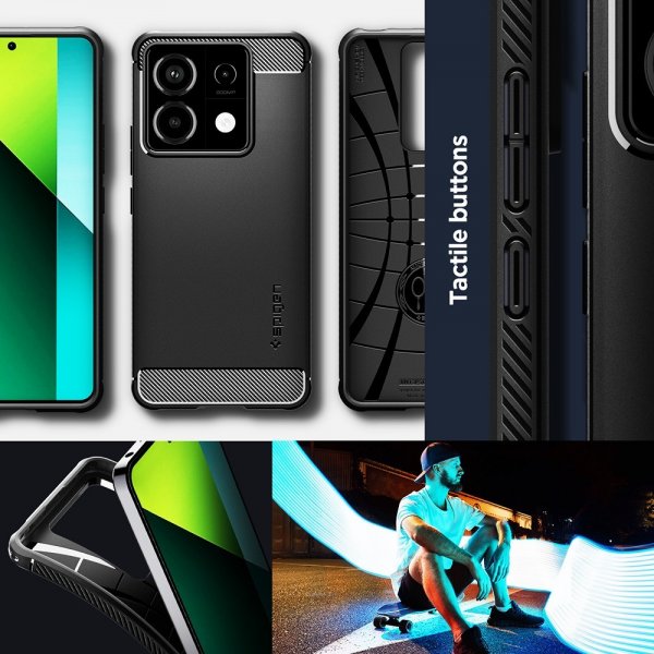 Xiaomi Redmi Note 13 Pro 5G Skal Rugged Armor Matte Black