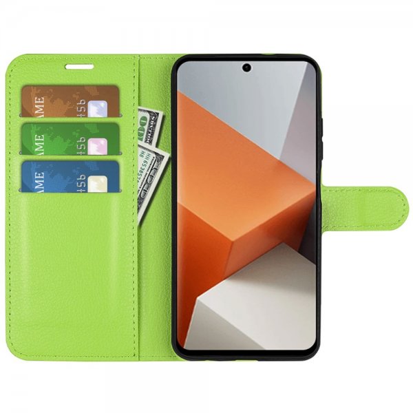 Xiaomi Redmi Note 13 Pro Plus 5G Fodral Litchi Grön
