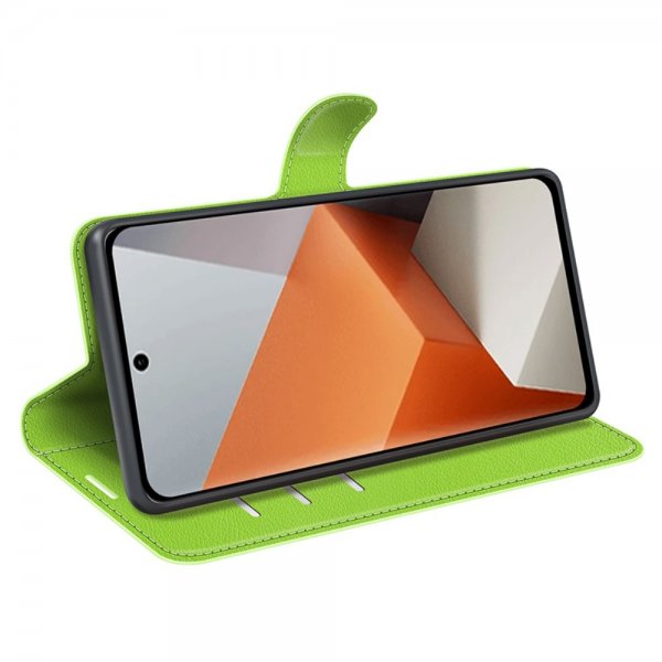 Xiaomi Redmi Note 13 Pro Plus 5G Fodral Litchi Grön