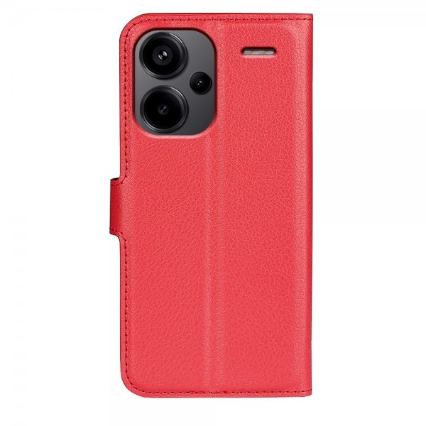 Xiaomi Redmi Note 13 Pro Plus 5G Fodral Litchi Röd