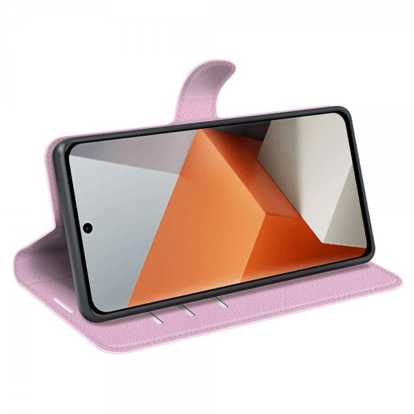 Xiaomi Redmi Note 13 Pro Plus 5G Fodral Litchi Rosa