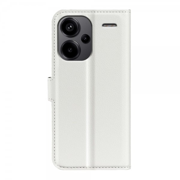 Xiaomi Redmi Note 13 Pro Plus 5G Fodral Litchi Vit
