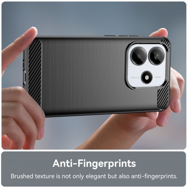 Xiaomi Redmi Note 14 5G Skal Borstad Kolfibertextur Svart