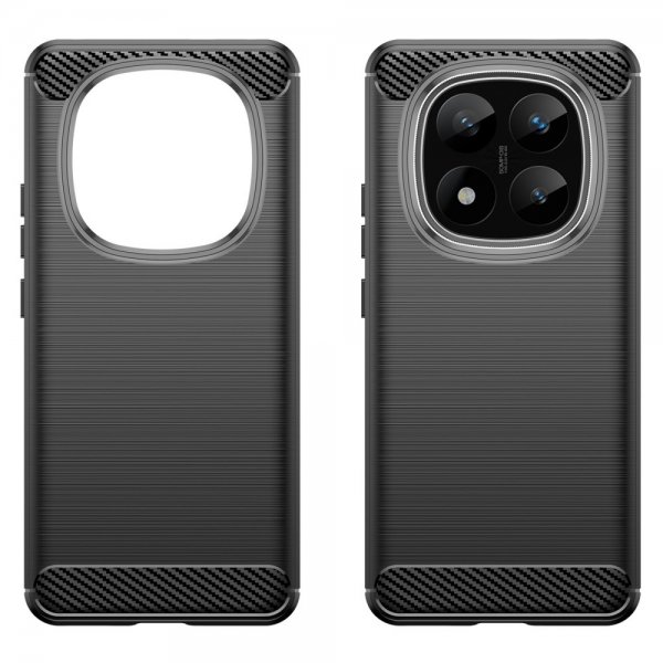 Xiaomi Redmi Note 14 Pro+ 5G Skal Borstad Kolfibertextur Svart