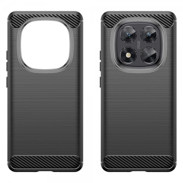 Xiaomi Redmi Note 14 Pro 5G Skal Borstad Kolfibertextur Svart