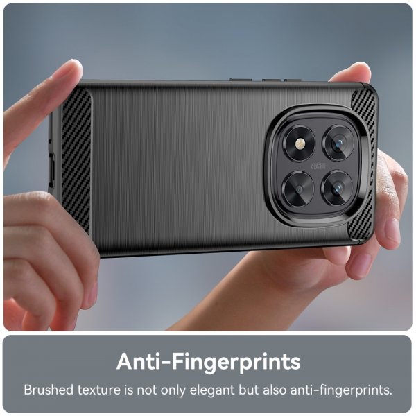 Xiaomi Redmi Note 14 Pro 5G Skal Borstad Kolfibertextur Svart